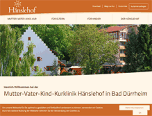 Tablet Screenshot of haenslehof.de
